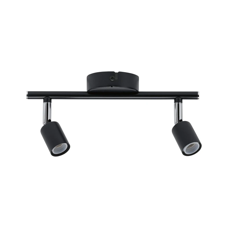 Paulmann 66751 Spotlight Carolina IP44 max. 2x10 watt dimmable Ceiling Spotlight Anthracite, Chrome Ceiling lamp Metal Ceiling spot GU10