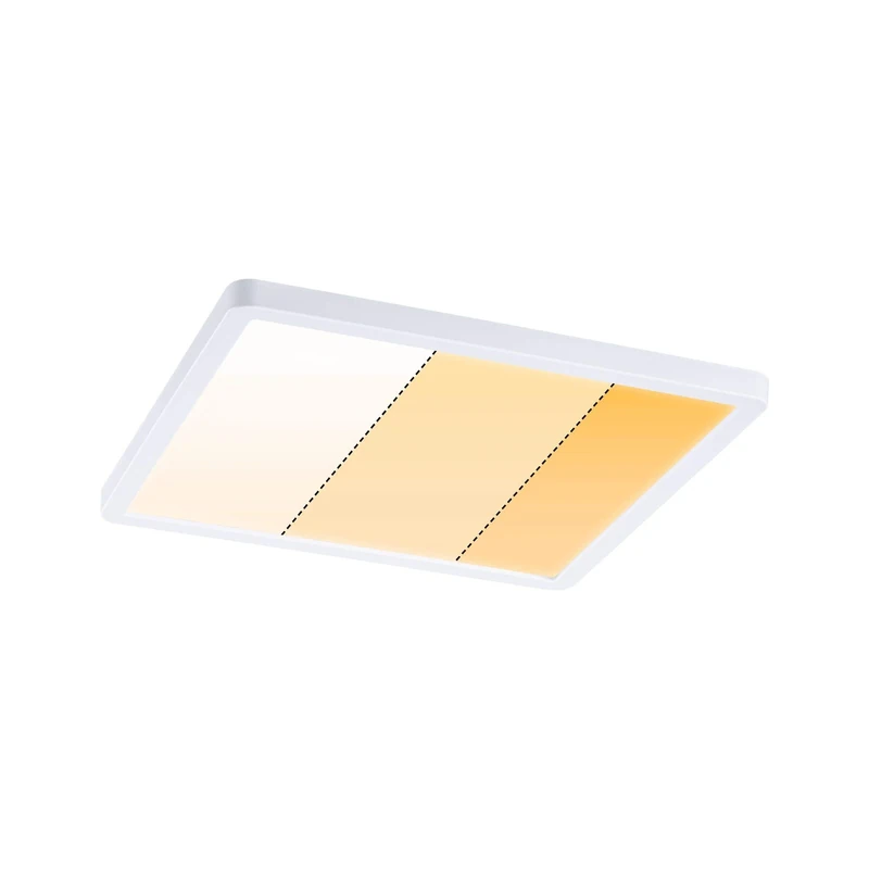 Paulmann 92994 Areo VariFit LED panel recessed luminaire IP44 3-step dim 230x230mm rectangular incl. 1x16 watt dimmable white matt plastic 2000 K