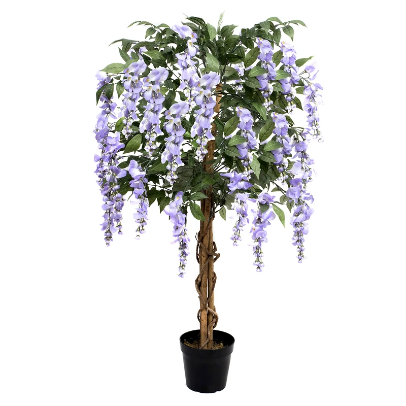 Artificial Lilac Wisteria Tree 130cm/4ft Potted Plant
