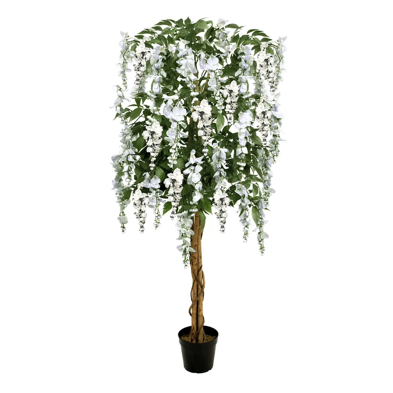 Artificial White Wisteria Tree 150cm/5ft Potted Plant