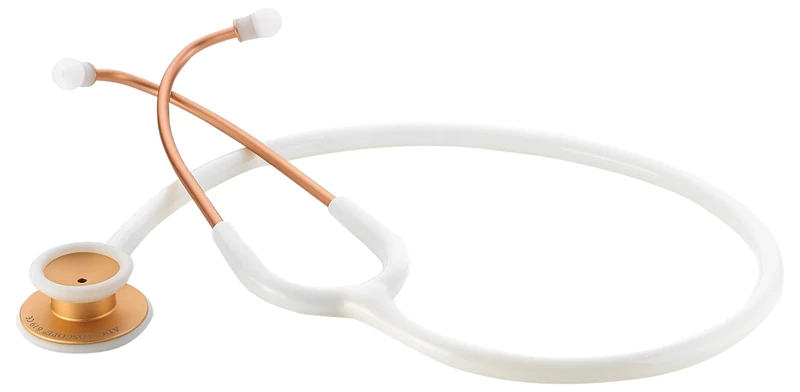 ADC Adscope 619 - Ultra-lite Clinical Stethoscope - Rose Gold/White - Image 1