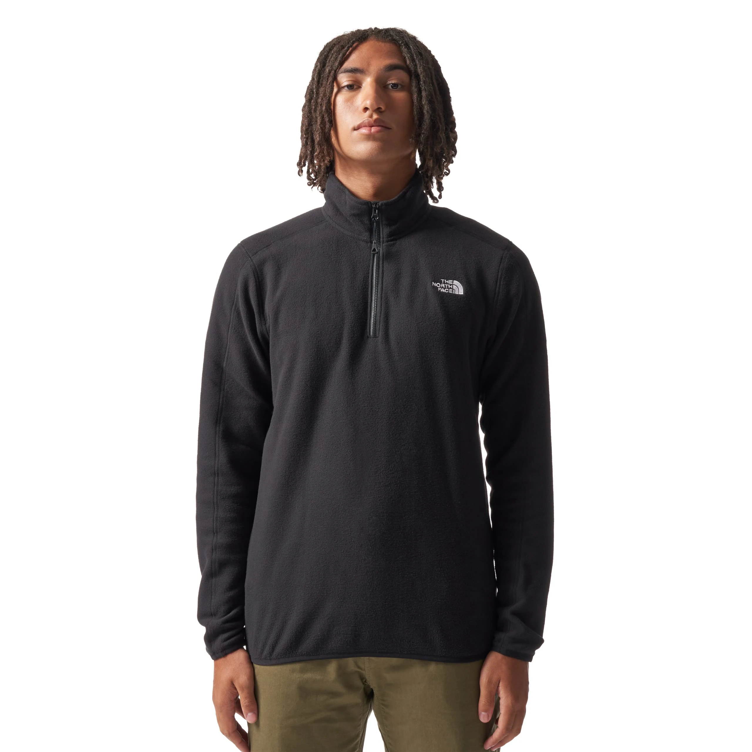 THE NORTH FACE - Men's Resolve Quarter-Zip Fleece - Quarter-Zip Jumper for Men - Eco-Friendly Outdoor Winter Hiking Jacket - TNF Black, M
