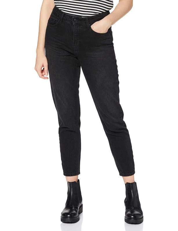 Lee Cooper Women's Marlyn Mom Fit Jeans, Darkgray, 24W x 29L - Image 1