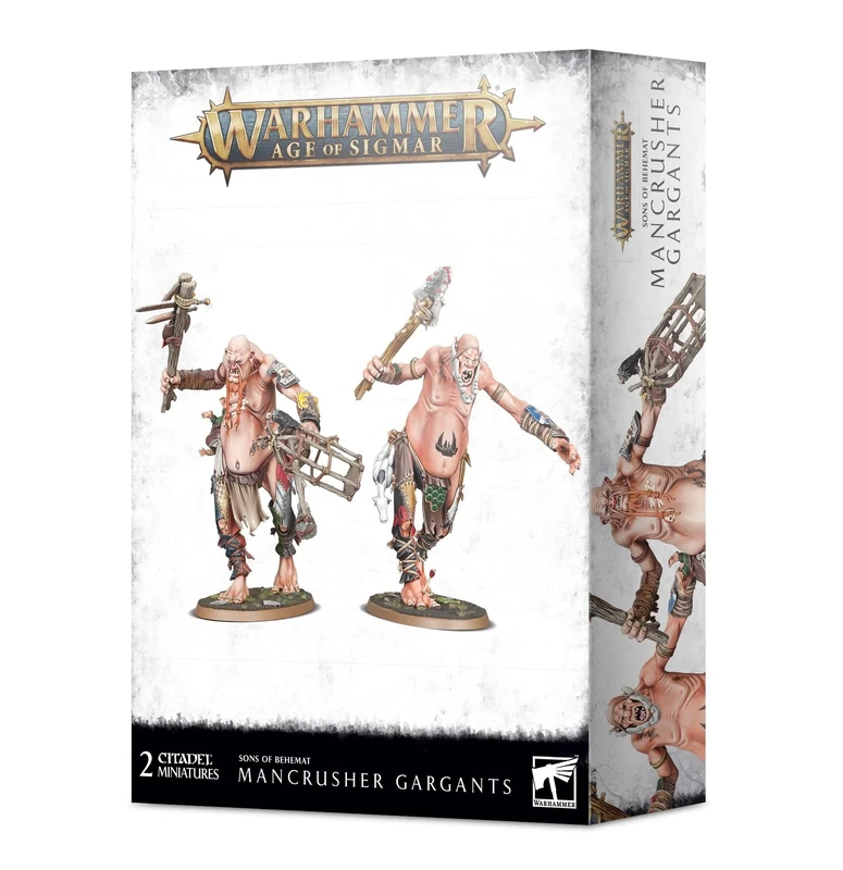 Generic Warhammer AoS - Sons of Behemat Mancrusher Gargants Black