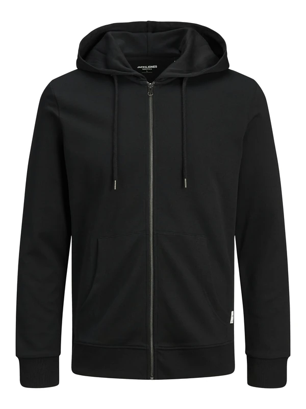 Jack & Jones Men's JJEBASIC SWEAT ZIP HOOD NOOS PS Cardigan sweater, Black/, EU3XL US1XL/ - Image 1