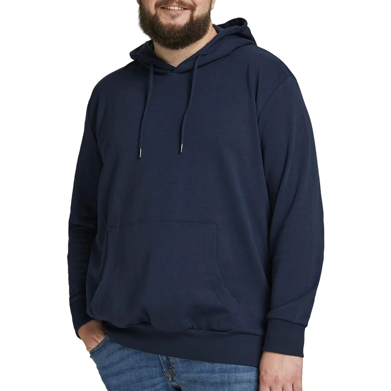Jack & Jones Men's Jjebasic Noos Ps Hooded Sweatshirt, Navy, 1XL
