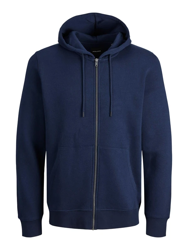Jack & Jones Men's Jjebasic Sweat Zip Hood Noos Ps Cardigan Sweater, Navy Blazer/, Eu5xl Us3xl/