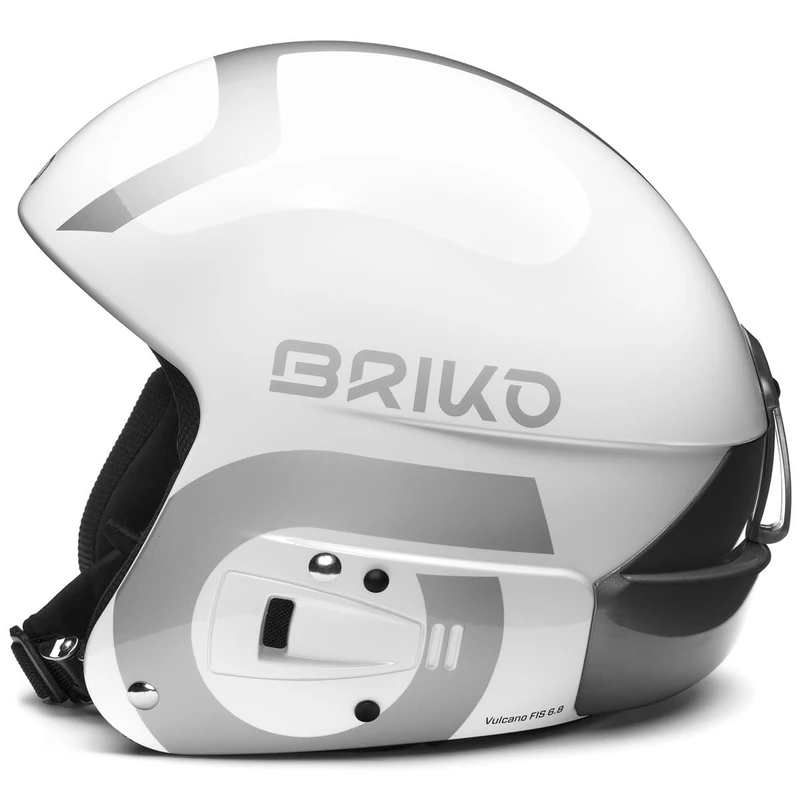 Briko Vulcano Fis 6.8 Multi Impact Ski/Snow Helmet, Adult Unisex, Shiny White-Silver, Medium