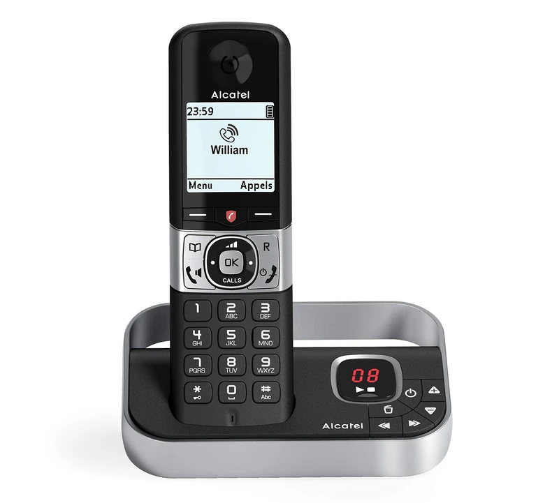 Alcatel Dect F890 Voice Cordless Phone - Black Scallblock