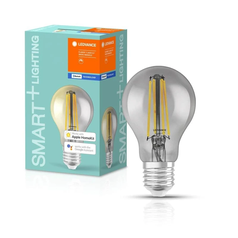 LEDVANCE Smart + LED lamp with Bluetooth technology, E27 socket, dimmable, warm white (2700K), replaces incandescent lamps with 44W, controllable with Alexa, Google and Apple, 4-pack