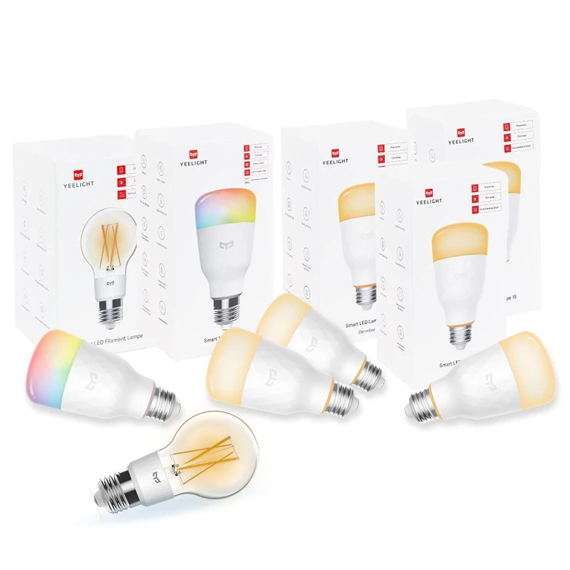 YEELIGHT Smart Bulb Set 3W 1C 1F EU Version| E27 Set 3X White 1xColor 1xFilament