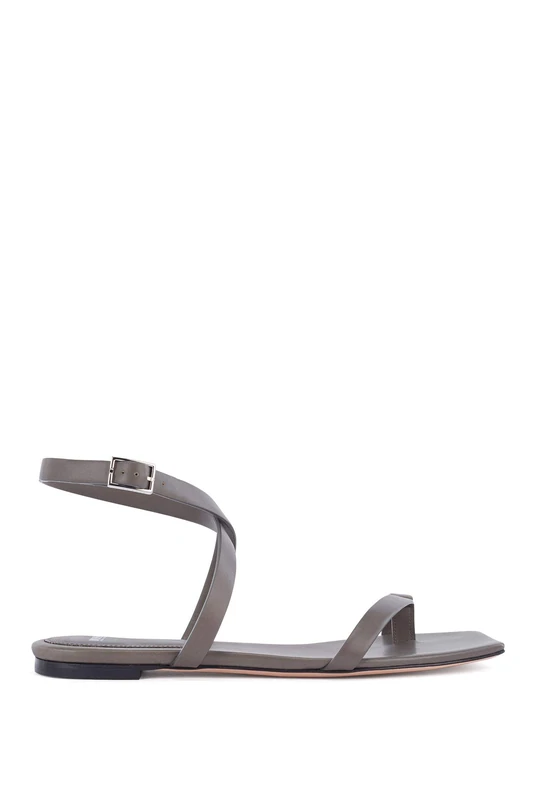 BOSS Women's Lily Flat Inf-c Sandals Green Size: 7 UK