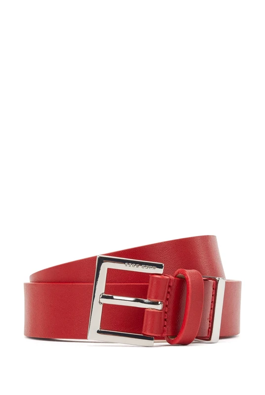 BOSS Womens Taylor B. 2,5 cm N-N Branded-buckle belt in Italian leather with hardware detail