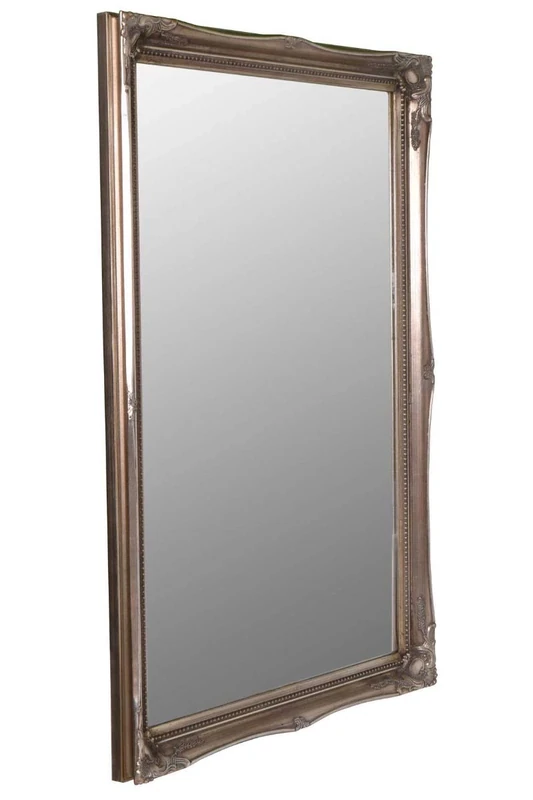 MirrorOutlet Large Silver Ornate Classic Shabby Chic Wall Mirror-Rectangular for Lounge, Dining Room, Bedroom, Bathroom and more-86cm X 60cm. UK's Largest Stockist, Wood, 86 x 60