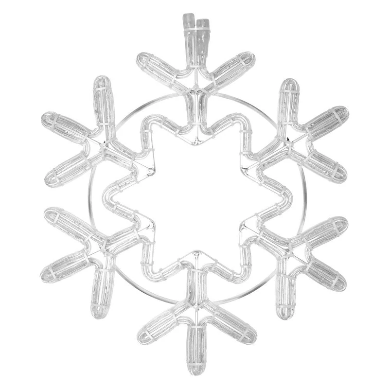LEDVANCE Christmas LED "Snowflake", Decorative Christmas Lighting for Indoor and Outdoor (with EU-Plug), as Window Silhouette or Garden Light, Warm White(3000K), IP65, 470mm x 590mm x 13mm