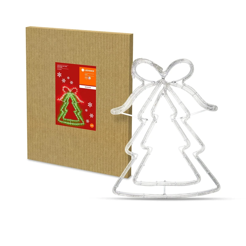 LEDVANCE Christmas LED "Tree", Decorative Christmas Lighting for Indoor and Outdoor (with EU-Plug), as Window Silhouette or Garden Light, Warm White(3000K), IP65, 470mm x 640mm x 13mm