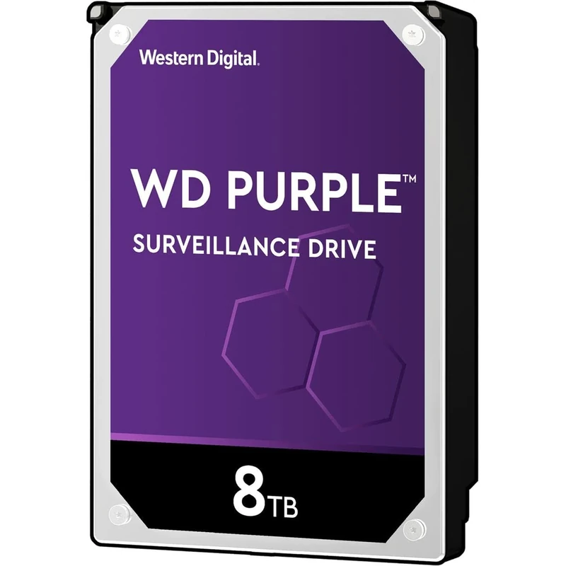 WD Purple 8TB Surveillance 3.5" Internal Hard Drive - AllFrame AI - 360TB/yr, 256MB Cache 7200 RPM Class