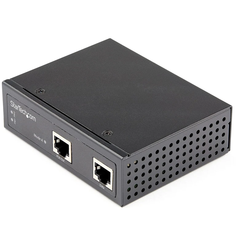 StarTech.com Industrial Gigabit Ethernet PoE Injector - 30W 802.3at PoE+ Midspan 48V-56VDC DIN Rail Power Over Ethernet Injector Adapter - -40C to +75C Cameras/Sensors/WiFi Access (POEINJ30W)