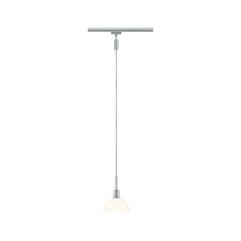 Paulmann 96972 Sarrasani URail Pendant E14 max. 20W dimmable 230V Chrome matt, Opal Rail System – Choose Any lamp