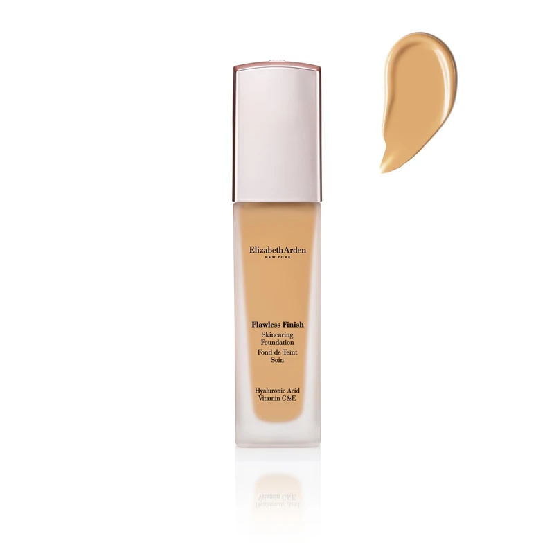 Elizabeth Arden Flawless Finish Foundation with Hyaluronic Acid & Vitamins C+E. Longwear, fragrance- & paraben-free, dermatologist-tested. Shade 310C, 1 oz.