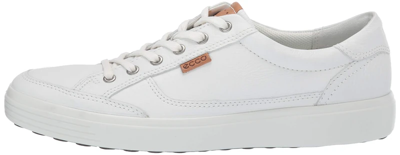 ECCO Men’s 470364 Soft 7 Sneaker, white, 7.5 UK