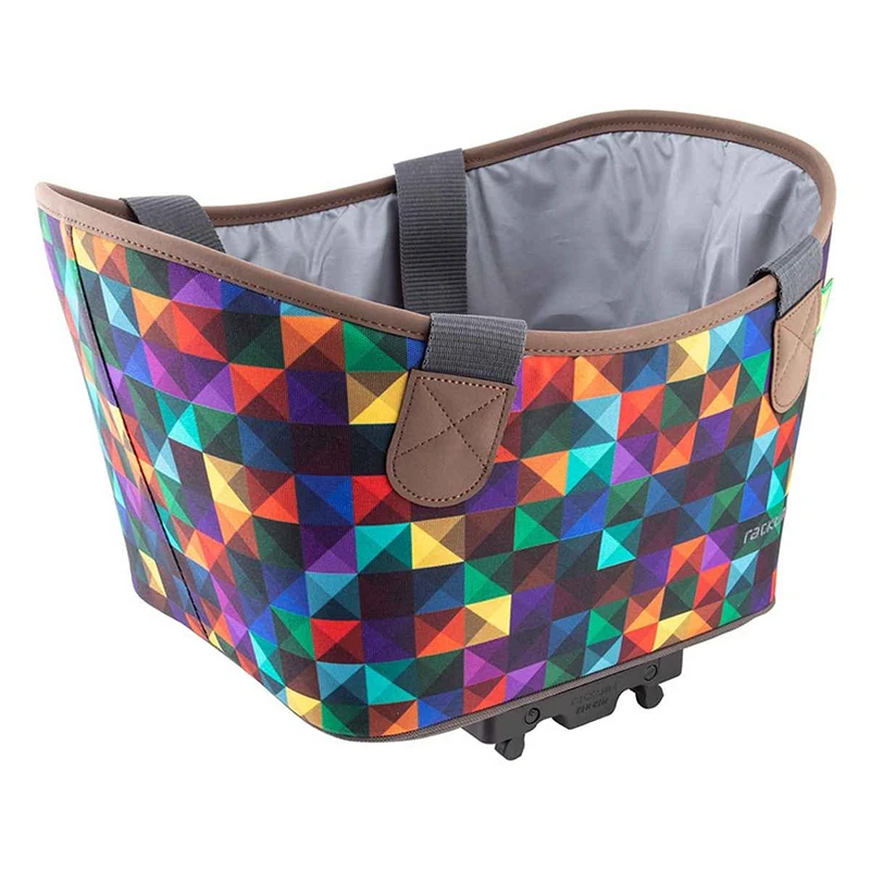 Racktime Unisex - Adult Agnetha Bicycle Basket, Colourful, 1 Size