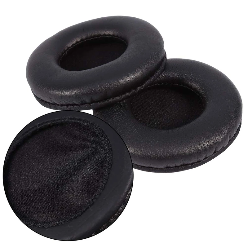 Queen.Y Soft Cushions Replacement Foam Cushions Ear Pads PU Leather Ear Pads Soft Foam for Headphones Black - Image 1