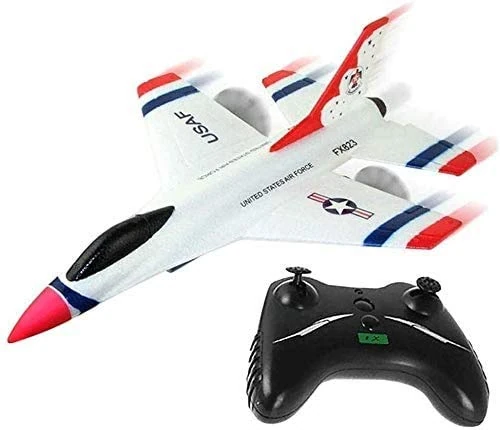nice--buy Mini RC Airplane Raptor Model F22 F-22 F16 Fighting Falcon Su 35 Sukhoi Su-35 F/A-18C Hornet Blue Angels Radio Remote Control Jet Fighter Kids Toys Beginner RC Glider (F-16 Fighting Falcon)