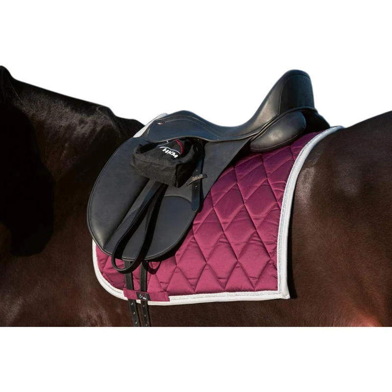 HKM Bella Saddle Cloth Wine Red Dressage Size - Image 1