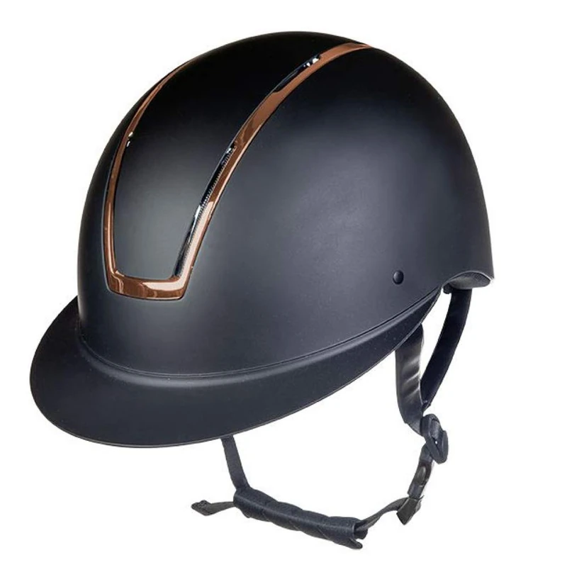 HKM Lady Shield 12509-9178-M Riding Helmet, Black/Rose Gold, M 55 cm-57 cm