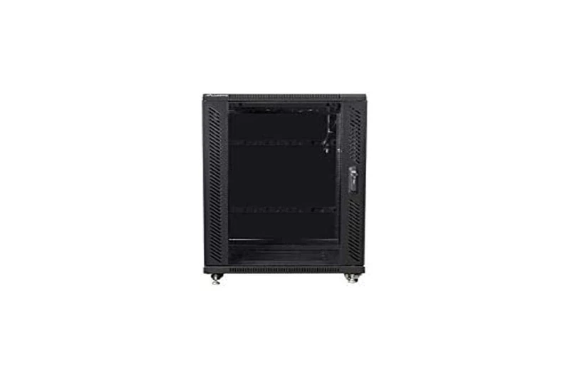 LANBERG FF01-6622-12B Rack Cabinet (22U, 19", 1160 mm/600 mm, Standing, Glass, 800 kg, Black Colour)