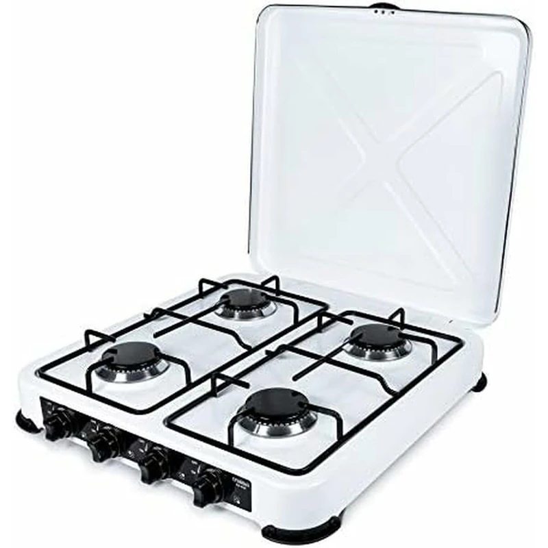 PROMIS Four-Burner Gas Stove KG400 White - Image 1