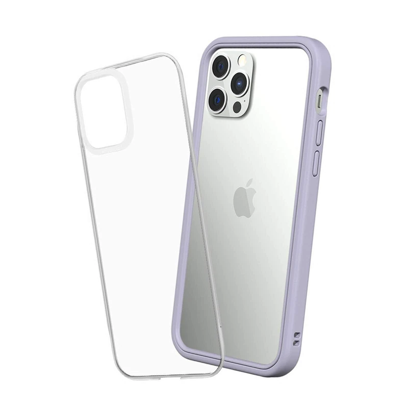 RHINOSHIELD Modular Case compatible with [iPhone 12/12 Pro] | Mod NX - Customizable Shock Absorbent Heavy Duty Protective Cover - Lavender