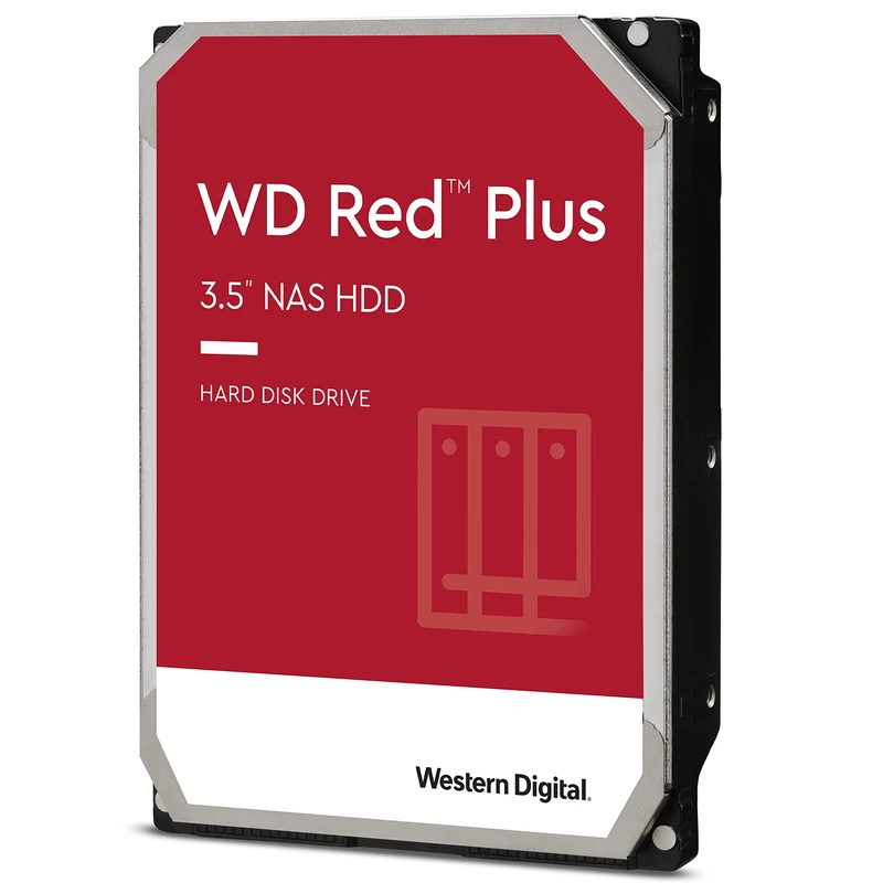 WD Red Plus 12TB NAS 3.5" Internal Hard Drive - 7200 RPM Class, SATA 6 Gb/s, CMR, 256MB Cache
