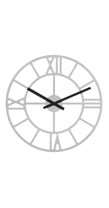 Hermle Wall Clock, Wood, Silver, Diameter 70 cm