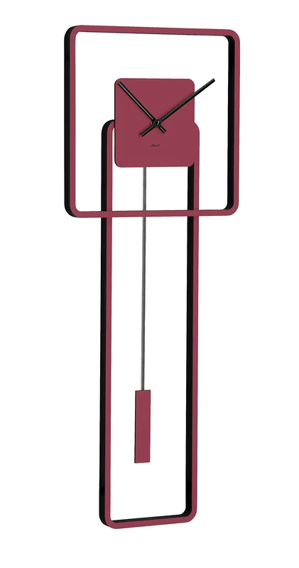 Hermle Wall Clock, Wood Plastic, red/Black, 68cm x 26cm x 5cm