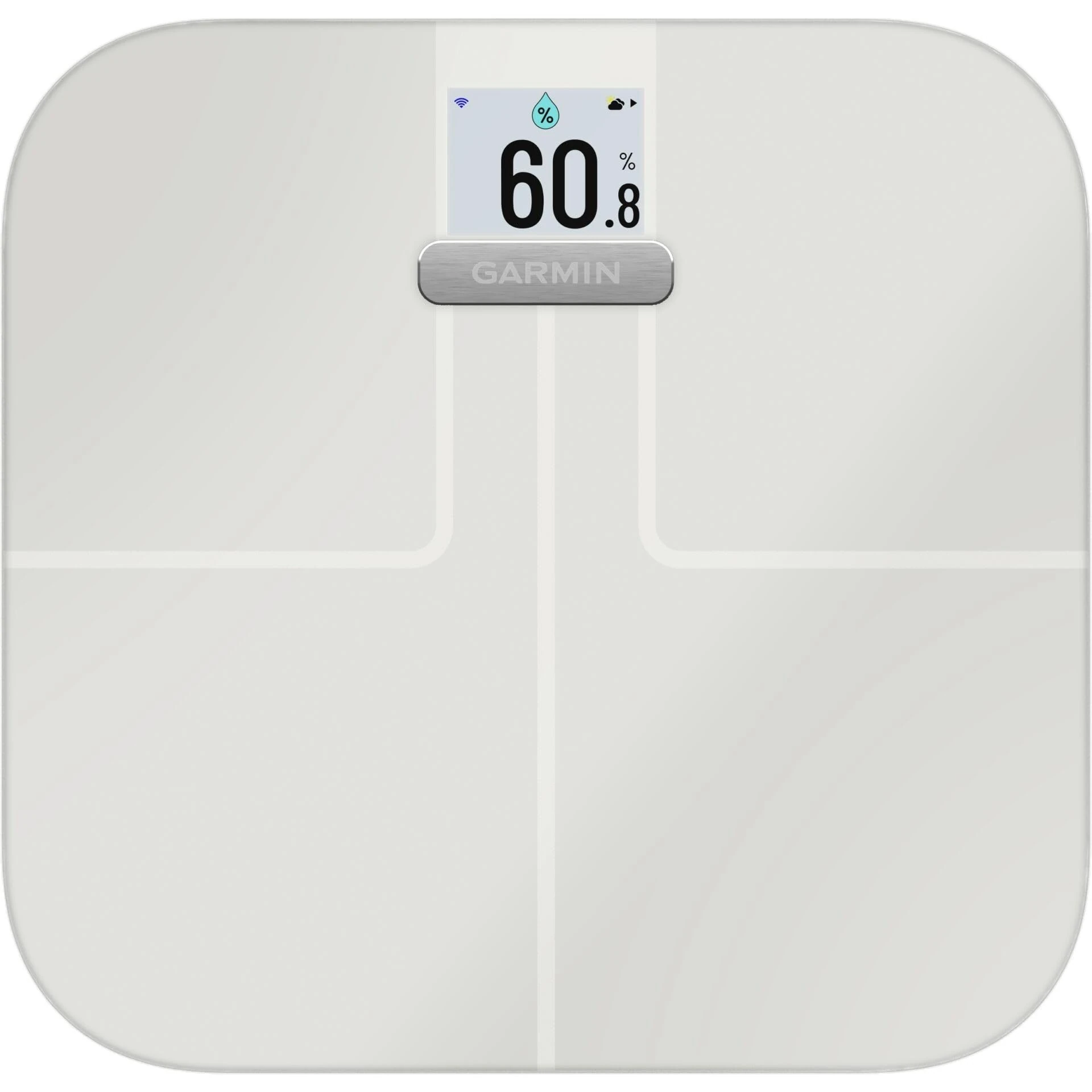 Garmin Index S2 Smart Scale, measure weight & body composition, BMI, weight trend, body fat percentage, muscle & bone mass, built in wifi, pair with Garmin Connect, up to 16 users, White
