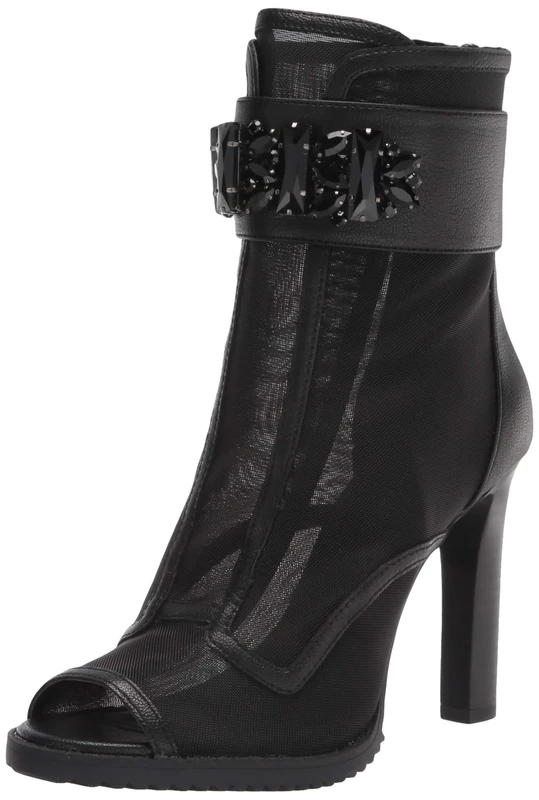 KARL LAGERFELD Paris Women's Blayze Fashion Boot Ankle, Black, 5 UK