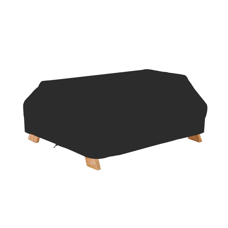 StorMaster 70 Inch Water-Resistant Picnic Table Cover Black Weather Resistant Patio Table Covers