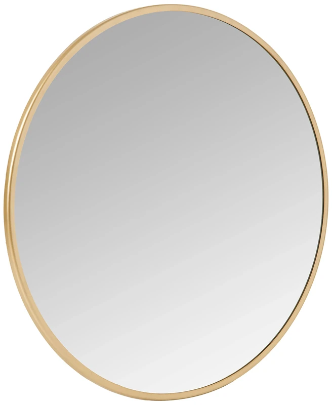 Decorline Adelina Gold Circular Mirror, metallic, 30inch x 30inch - Image 1