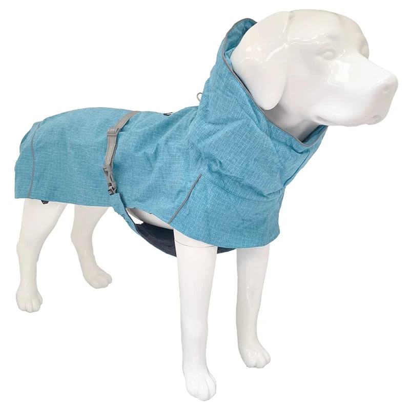 Crosses Hiking Dog Coat, Waterproof for Dogs, Padded Winter Coat, Thermopile Lining, Everest Turquoise, Size 60cm - 382g