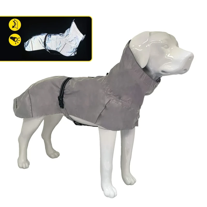 Crosses Hiking Coat For Dogs, Waterproof For Dogs, Reflective Waterproof, Maximum Visibility, Thermoregulating Lining, High Visibility, Size 60 Cm - 382g