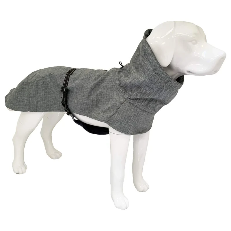 Cross Hiking Dog Coat, Waterproof for Dogs, Padded Winter Coat, Thermopile Lining, Everest Grey, Size 55 cm - 381 g