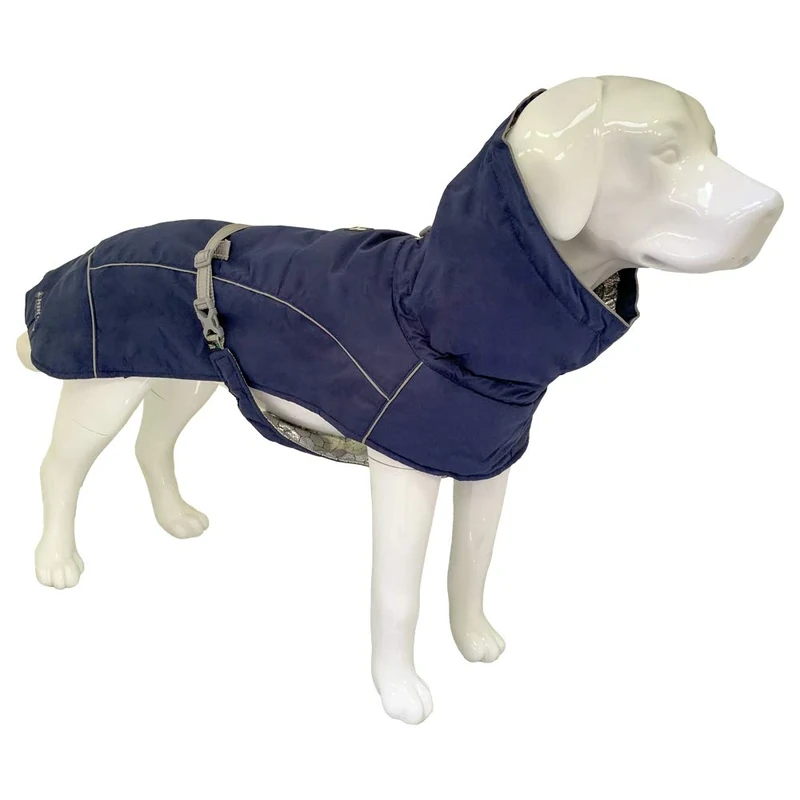 Croci Hiking Coat for Dogs, Waterproof for Dogs, Padded Winter Coat, Thermoregulating Lining, K2, Blue, Size 70 cm - 384g
