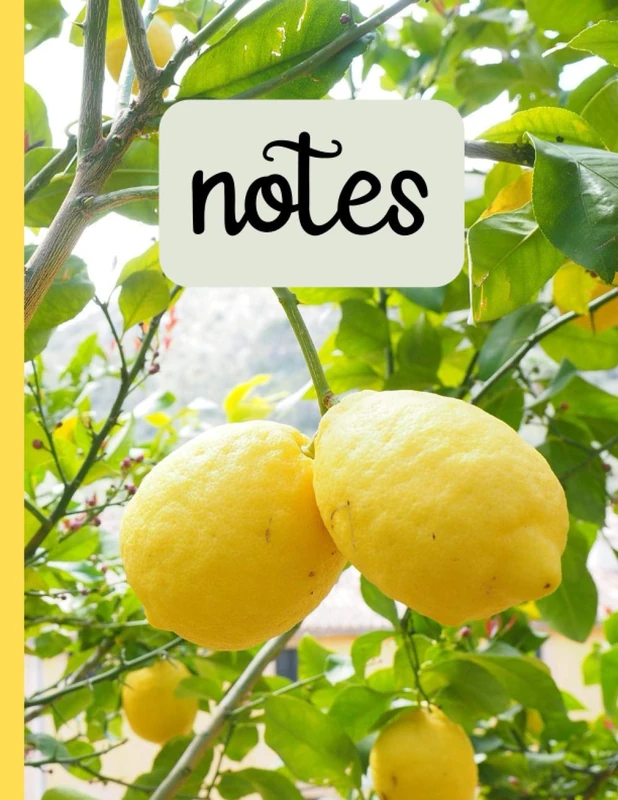Notes: Lemon Composition Notebook | Blank Writing Sheets For Note Taking