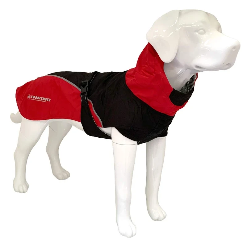 Cross Hiking Dog Coat, Waterproof for Dogs, Thermoregulating Lining, Nanga Red, Size 60 cm - 382 g