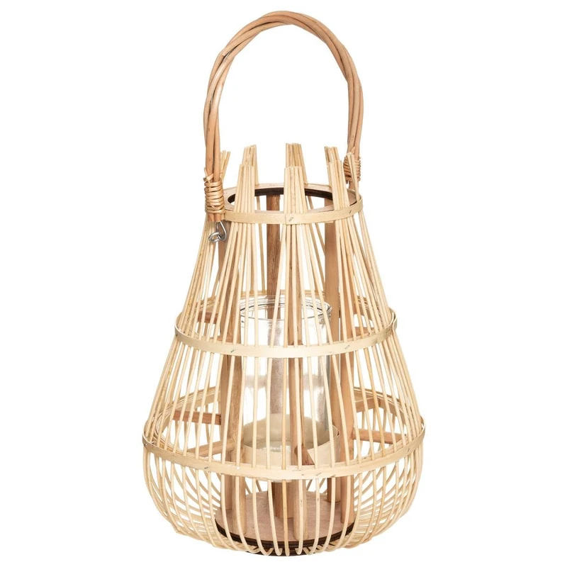 Atmosphera - Rattan Lantern Basket Shaped H 37.5 cm