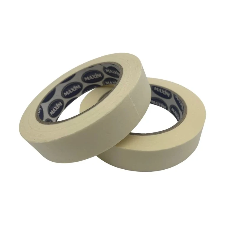 Maxim Twin Pack Premium Masking Tape - 50 Metre Rolls - Painting & Decorating Strong Adhesive Tape - 2 ROLLS (24mm x 50m)