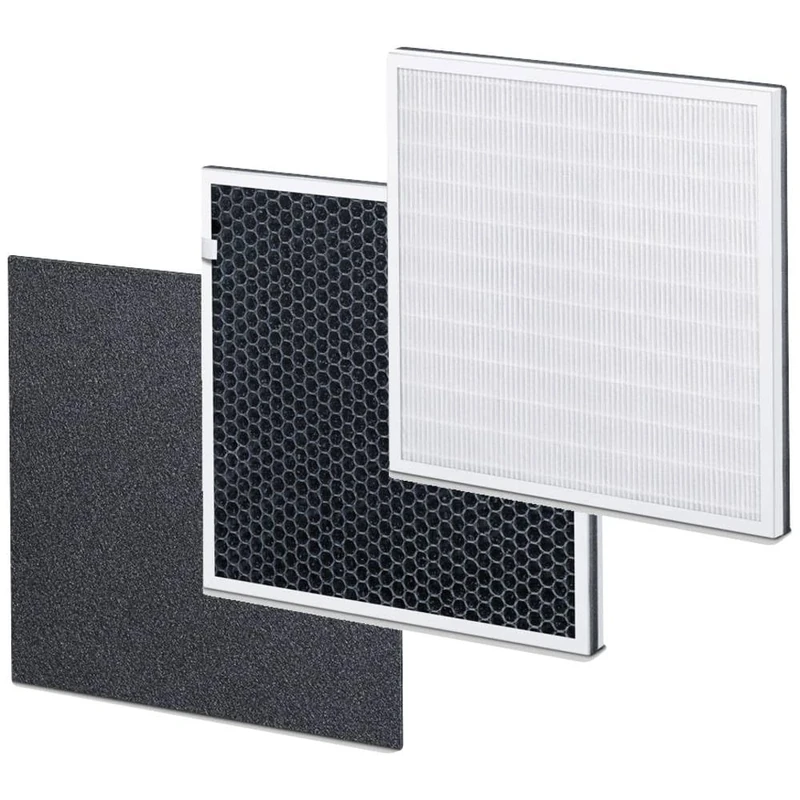 Beurer LR300/LR310 Air Purifier Filter Replacement Set, 3-Layer Filter System With HEPA Filter H13, Activated Carbon Filter And Pre-Filter, Captures 99.95% Of Harmful Particles