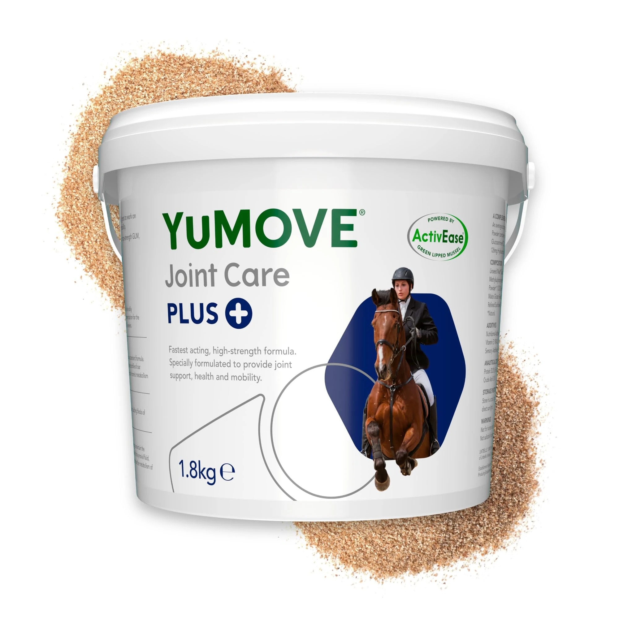 YuMOVE PLUS Horse Joint Aid Supplement, Double Strength with Glucosamine, Chondroitin & Green Lipped Mussel for Horses and Ponies of All Ages & Breeds, 1.8kg Tub